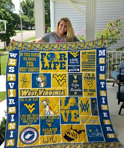 West Virginia Mountaineers Quilt Blanket Bedding Set for Home Decoration and Gifts for Fans