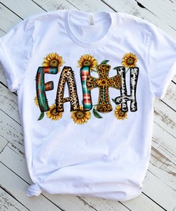 Western Faith T-Shirt - Love Like Jesus Christian Cross Design