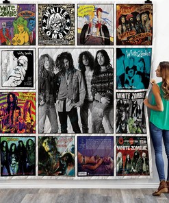 White Zombie Band Albums Quilt Bedding Set Blanket - Gifts for Fans and Family