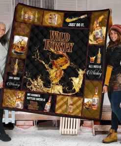 Wild Turkey All I Need Is Whisky Gift Idea Quilt Bedding Set Bedroom Decor, Gifts for Family