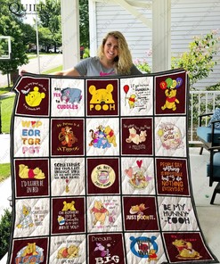 Winnie The Pooh Disney Quilt Bedding Set Blanket Best Gifts For Fans, Birthday, Family