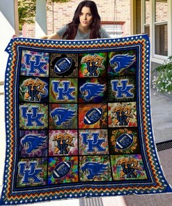 Kentucky Wildcats Quilt Blanket Bedding Set, Personalized Gifts for Bedroom Decor and Family
