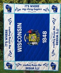 Wisconsin Quilt Bedding Set Blanket - Great for Bedroom Decoration and Family Gifts