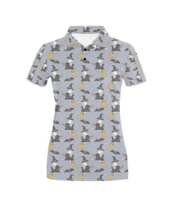 Witch Print Design Women's Polo Shirt 3D Polo Shirt A1