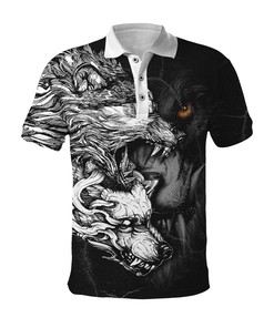 Wolf Tattoo Polo 3D All Over Printed Shirt For Men And Women Gift