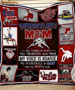 Wrestling Mom My Voice Is Hoarse Quilt Bedding Set Blanket MotherS Day