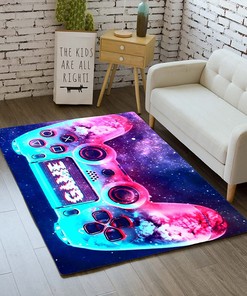 Wusan Funny Gamepad Area Rugs - Carpet for Teen Gamer, 3D Printed Controller Mat for Dining and Living Room