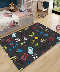 Wusan Game Room Carpet with Personalized Name Option for Kids Bedroom and Living Room