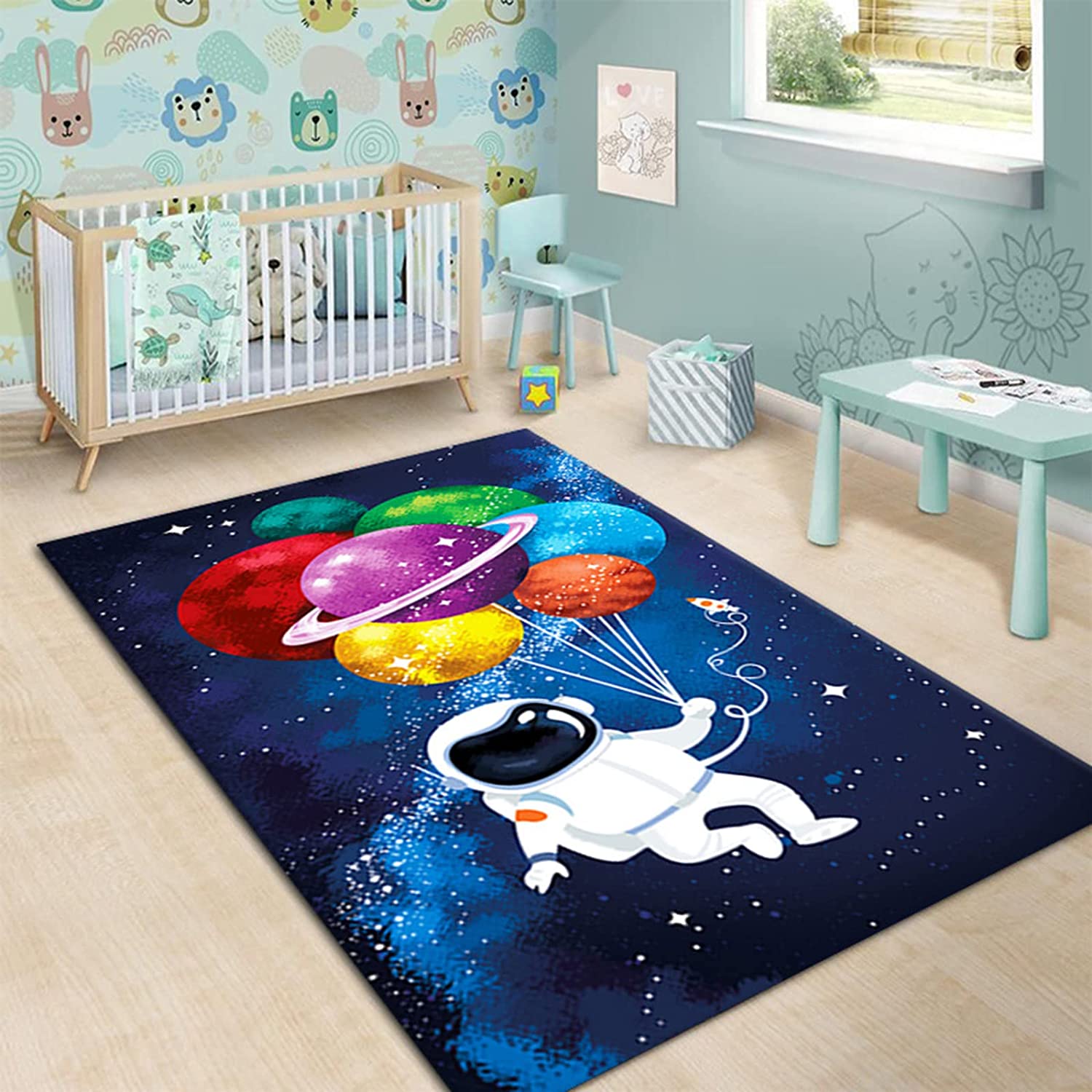 Wusan Gamer Area Rugs for Boys - 3D Printed Controller Gamepad Mat for Bedroom and Living Room Decor
