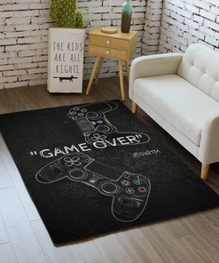 Wusan Gamer Rugs for Boys Bedroom - Printed Gamepad Carpets for Living Room and Bedroom Area Rugs