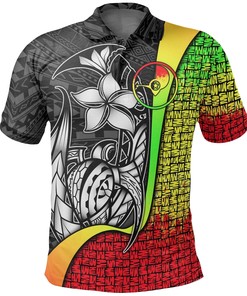 Yap Micronesian Polo Shirt Reggae - Turtle with Hook