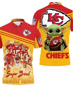 Yoda Kansas City Chiefs Afc West Division Champions Super Bowl 2021 3D Polo Shirt