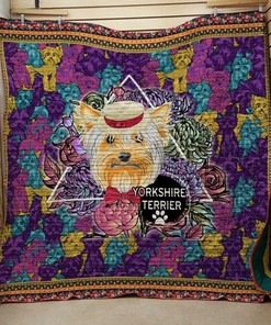 Yorkshire Terrier Personalized Quilt Bedding Set, Great for Bedroom Decoration and Family Gifts