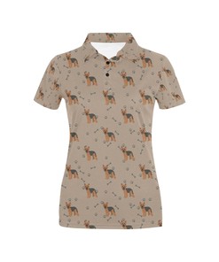 Yorkshire Terriers Print Design Women's Polo Shirt 3D Polo Shirt A2