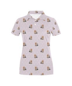 Yorkshire Terriers Print Design Women's Polo Shirt 3D Polo Shirt A3