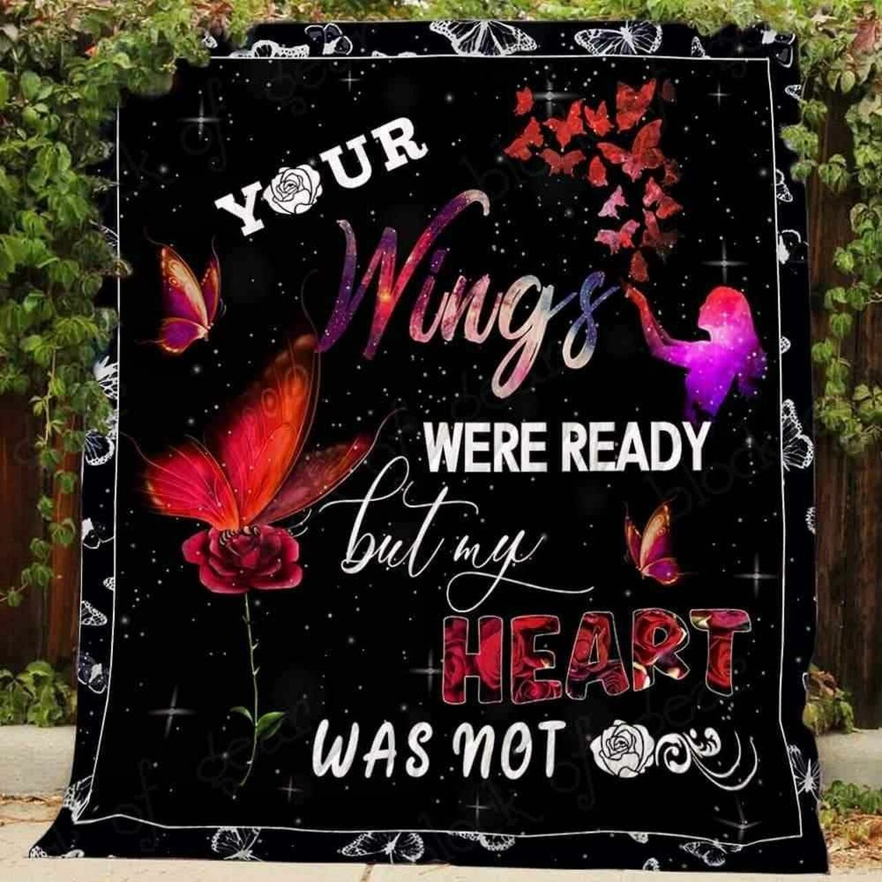 Your Wings Were Ready Blanket Quilt Bedding Set Bedroom Decor, Gifts for Family