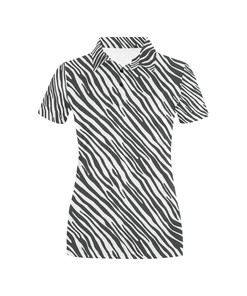 Zebra Classic Print Design Women's Polo Shirt
