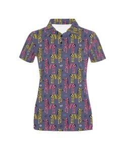 Zebra Print Design Women's Polo Shirt