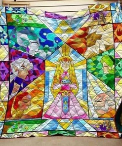 Zelda Seven Sages Art Blanket Quilt Bedding Set Bedroom Decor, Gifts for Family