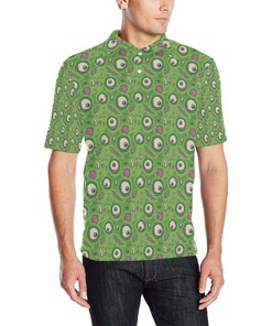 Zombie Eyes Design Pattern Print Men Polo Shirt