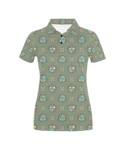 Zombie Print Design Women's Polo Shirt