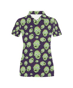 Zombie Print Design Women's Polo Shirt 3D Polo Shirt