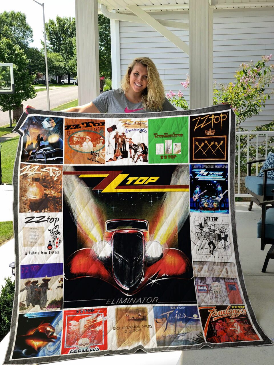Zz Top Albums Cover Poster Quilt Blanket Bedding Set for Fans and Family Decoration