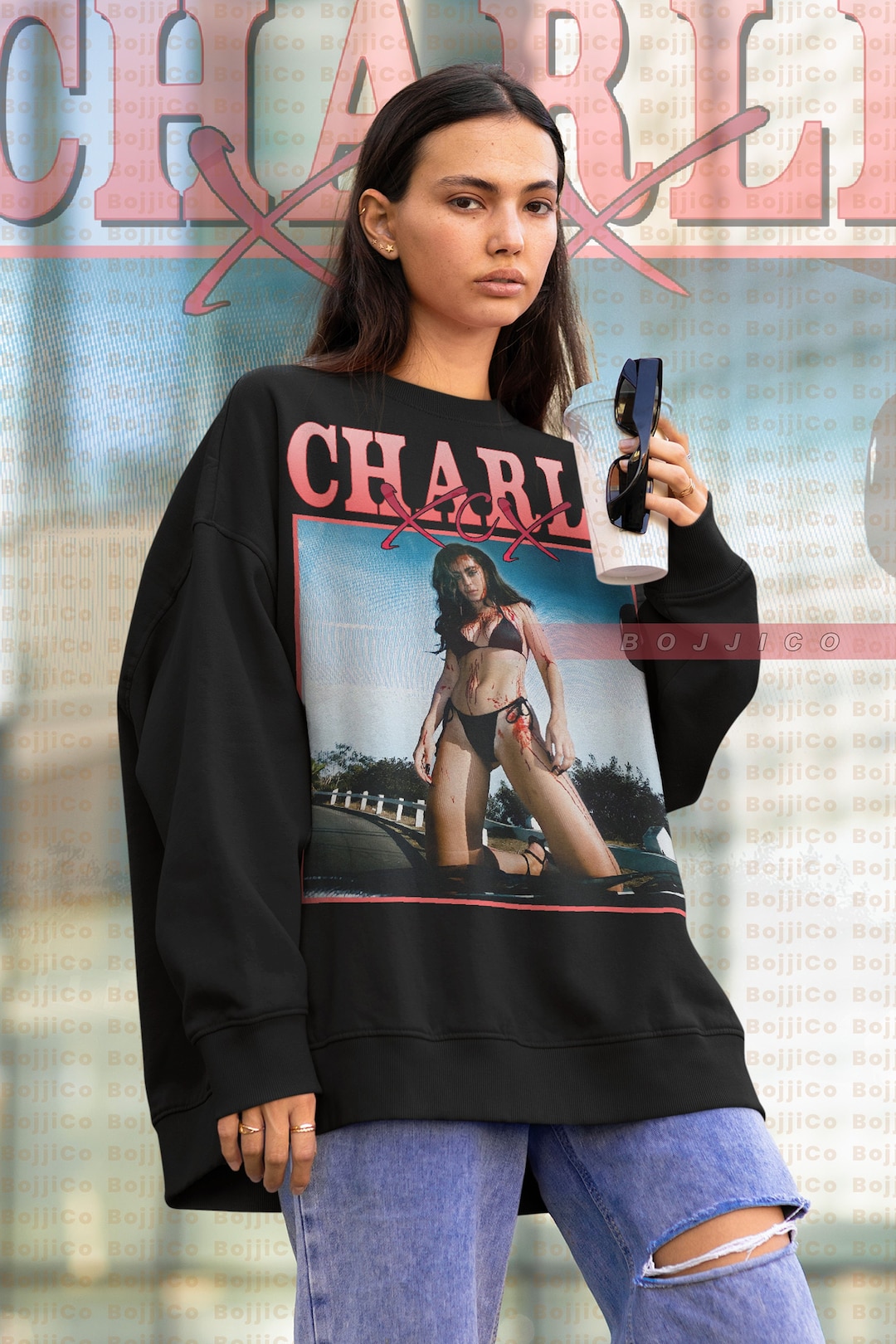 90s Charli XCX Vintage Sweatshirt - Homage Retro Sweater for Fans of the Popstar