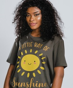 A Little Ray of Sunshine Women's T-Shirt, Happy Summer Gift, Funny Saying Tee