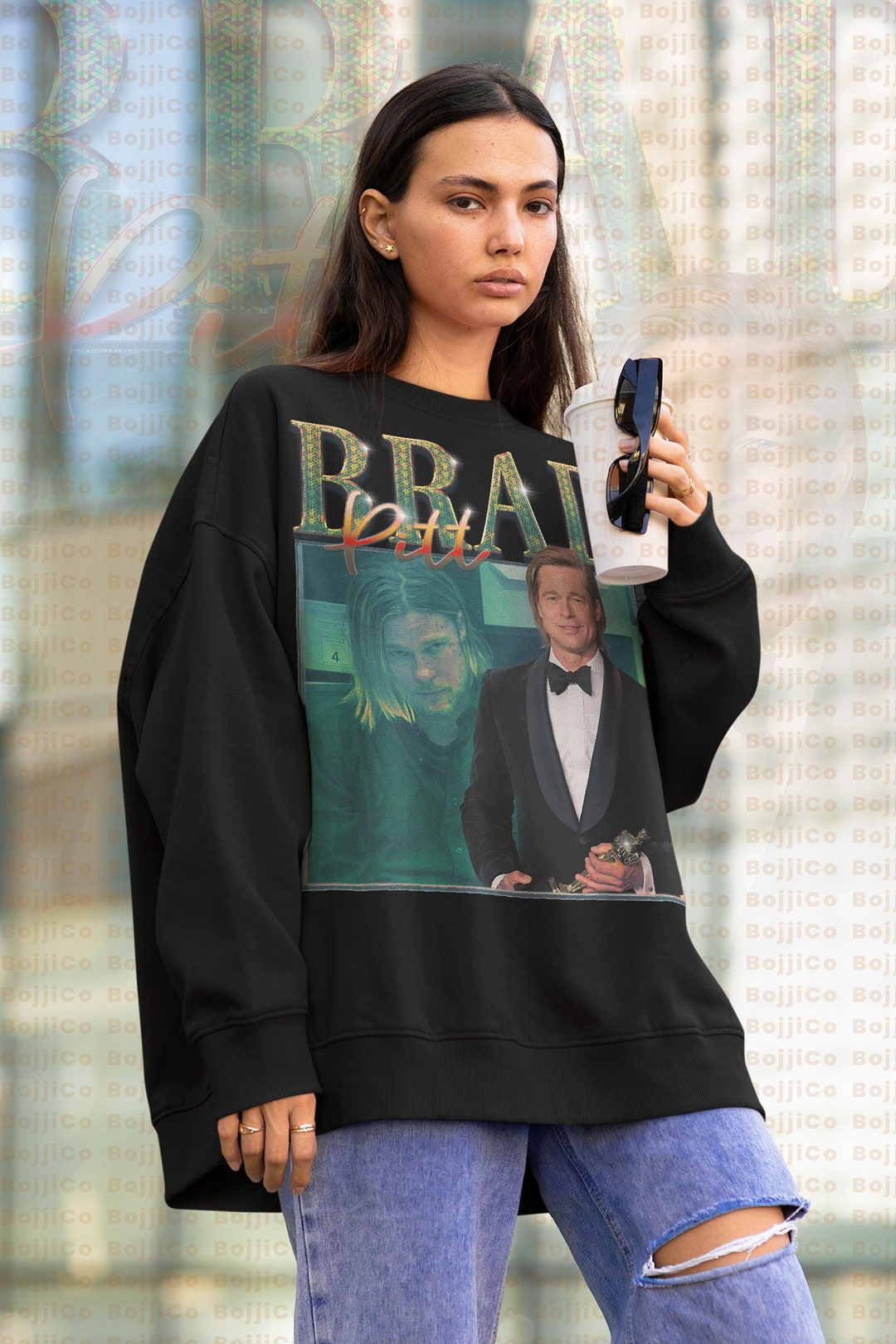 Aesthetic Unisex Brad Pitt Sweatshirt - Retro Sweater for Vintage Style Fans