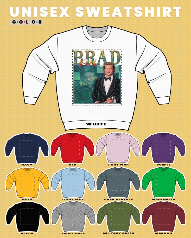 Aesthetic Unisex Brad Pitt Sweatshirt - Retro Sweater for Vintage Style Fans - Image 3