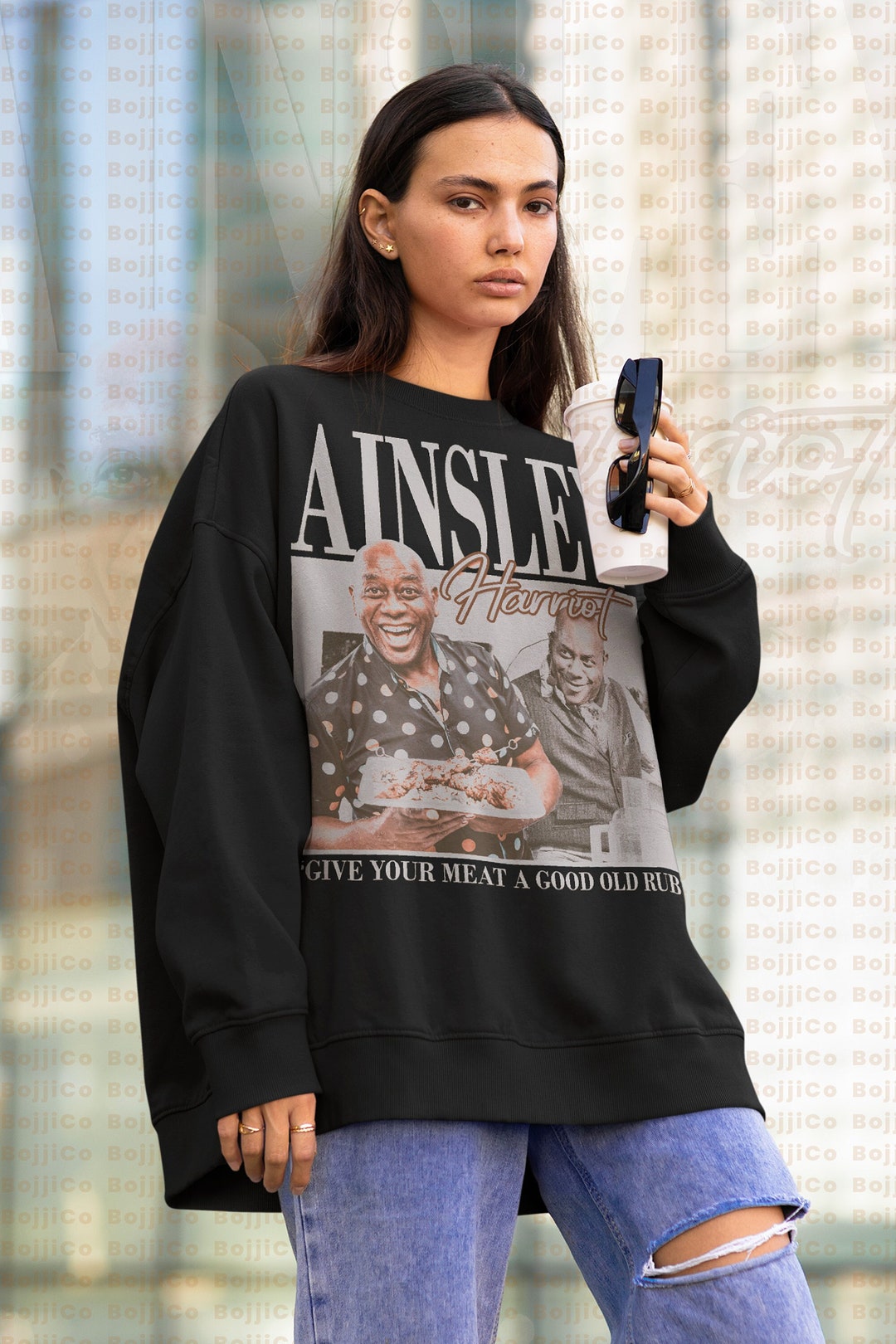 Ainsley Harriott Homage Sweatshirt - Vintage Celebrity Chef Sweater for Fans of Cooking Shows