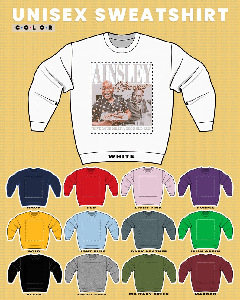 Ainsley Harriott Homage Sweatshirt - Vintage Celebrity Chef Sweater for Fans of Cooking Shows - Image 3
