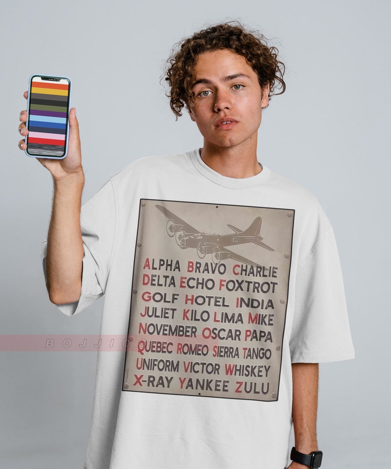 Alphabet Flying Pilot Gift, Aviation Alphabet Phonetic Shirt, Phonetic Alphabet Unisex Tee - Image 3