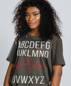 Alphabet Heartbeat Unisex Tee, Sweet Alphabet Gift, Unique Saying Tee, Valentine's Day Gift
