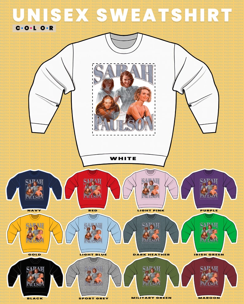American Horror Story Fan Sweatshirt, Classic Sarah Paulson Homage Sweater, Gothic Graphic Tee - Image 3