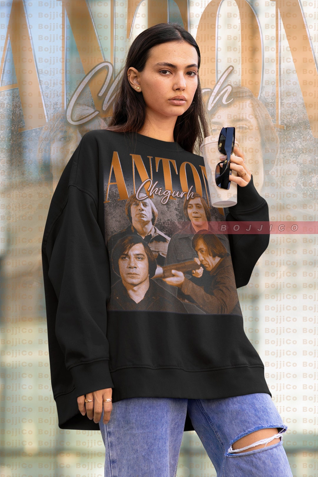 Anton Chigurh Homage Sweatshirt - Vintage No Country for Old Men Sweater for Fans of Javier Bardem