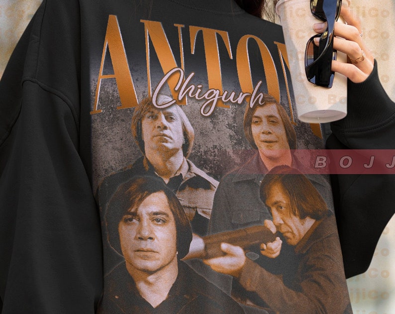 Anton Chigurh Homage Sweatshirt - Vintage No Country for Old Men Sweater for Fans of Javier Bardem - Image 2
