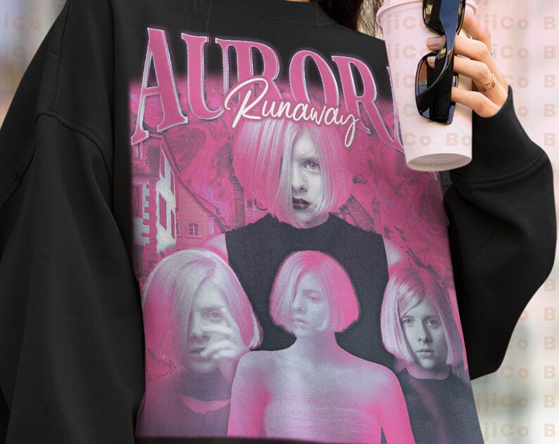 Aurora Runaway Merch Shirt, Vintage Short-Sleeve Tee, Runaway Fan Sweatshirt - Image 2