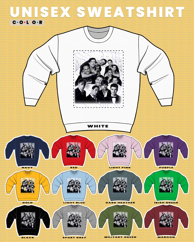 BIG TIME RUSH Merchandise, Vintage Forever Tour Sweater, Rush Tour 2022 for Fans - Image 3