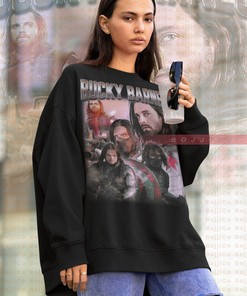 BUCKY BARNES Tribute Sweatshirt, Sebastian Stan Homage Sweater for Fans, Retro 90s Fans Gift