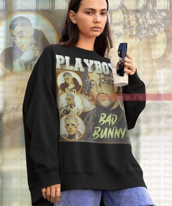Bad Bunny Playboy Sweater, Tribute Rap Hip-hop Sweatshirt, Latin Trap T-shirt