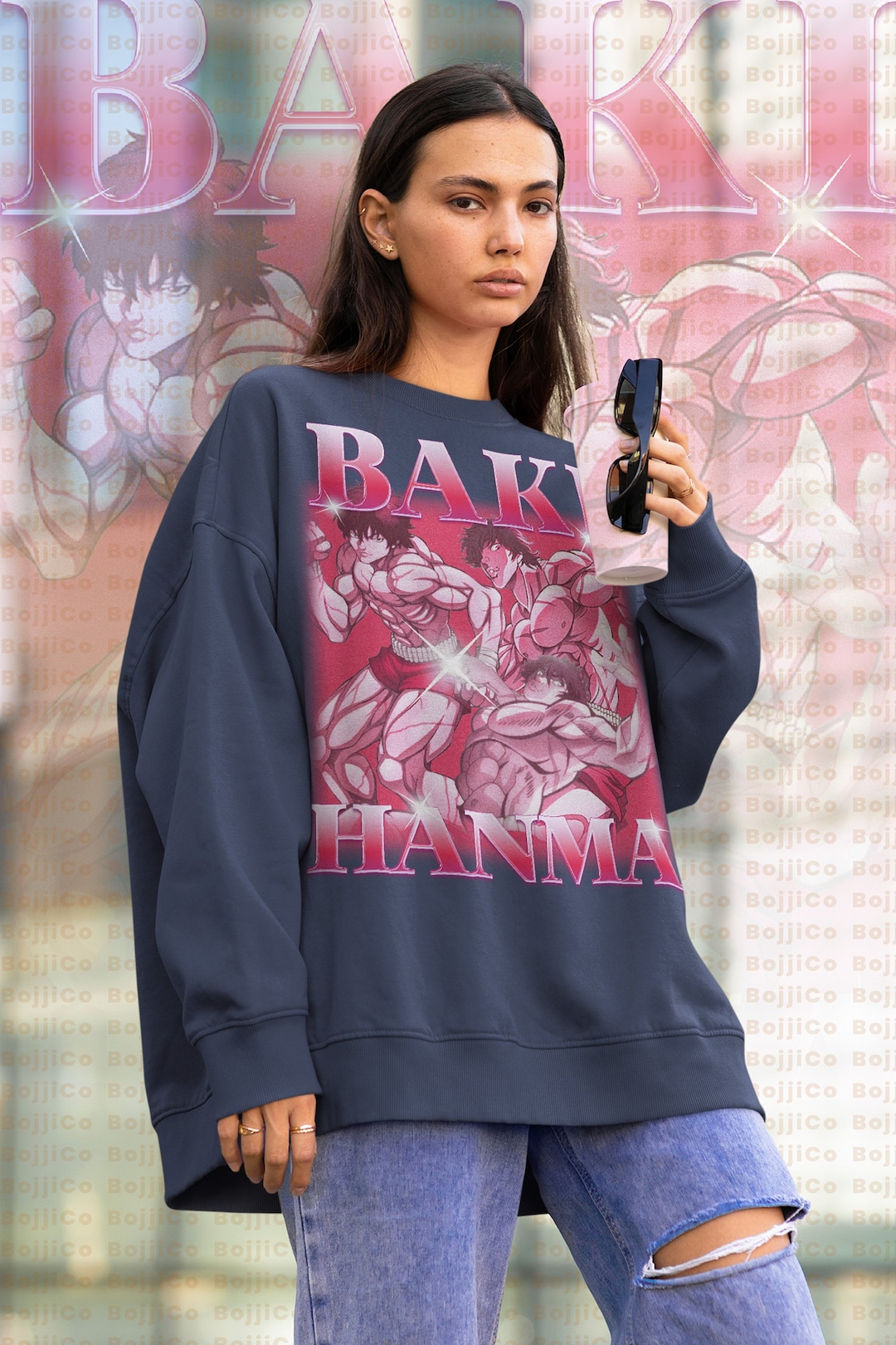 Baki Hanma Vintage Hoodie, Retro 90s Grappler Sweatshirt, Anime Fan Tee