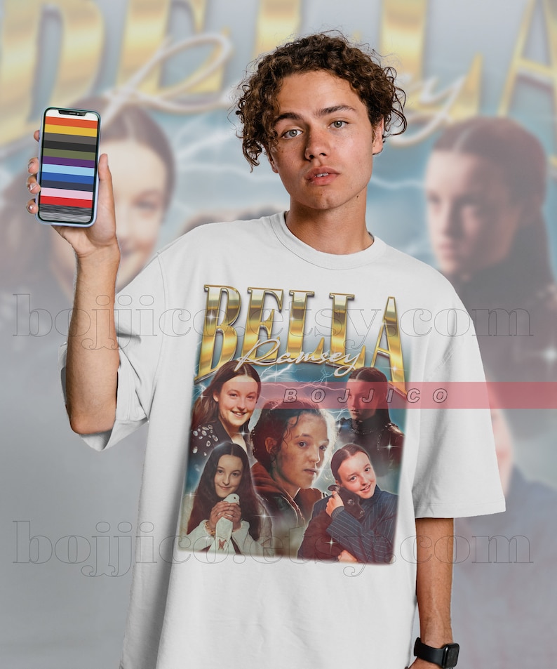 Bella Ramsey Retro 90s Sweater - Perfect Gift for Fans - Image 3