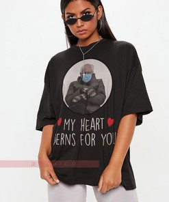 Bernie Sanders Valentine's Shirt, My Heart Berns For You Tee, Funny Couple Gift, Meme Tshirt, Gift For Her