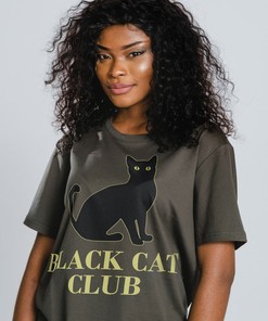 Black Cat Club Unisex Tee - Funny Tee with Cat Theme, Perfect Gift for Cat Lovers and Fans of Welcome 2022