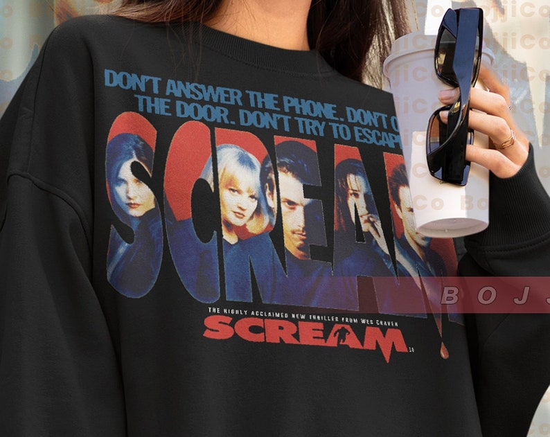 Classic Movie Scream Sweatshirt, Retro Unisex Stu Macher Shirt, Homage Fan Gift - Image 2