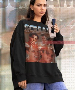 Classic Scary Movie Horror Sweater, Scream Killer Homage Fan Shirt, Sidney Stu Matcher Tee