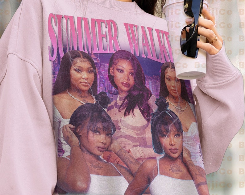 Classic Summer Walker Sweatshirt, Old School Hip Hop Rap Tee, Tribute Concert Fan Gift - Image 2