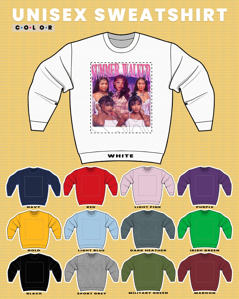 Classic Summer Walker Sweatshirt, Old School Hip Hop Rap Tee, Tribute Concert Fan Gift - Image 3
